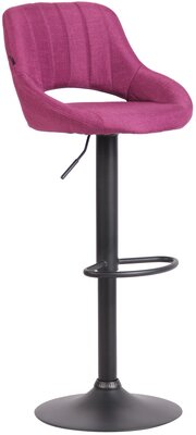 Barkruk Melit stof purper,zwart, Paars