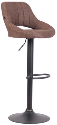 Barkruk Melit stof bruin,zwart, Bruin