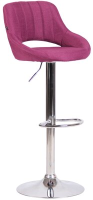 Barkruk Melit stof purper,chroom, Paars