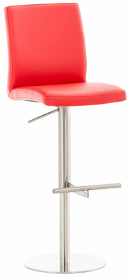 Barkruk Cidaz Kunstleer roestvrij staal,rood, Rood