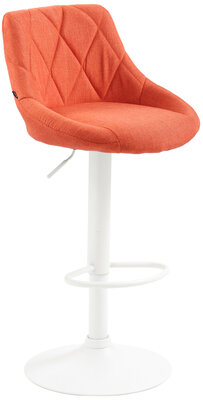 Barkruk Lozia Stof oranje,wit, Oranje