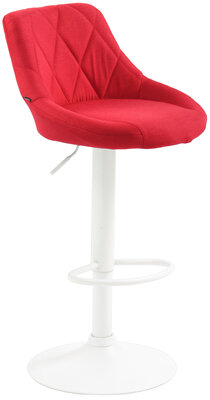 Barkruk Lozia Stof rood,wit, Rood