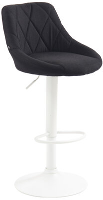 Barkruk Lozia Stof zwart,wit, Zwart