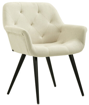 Eetkamerstoel Longfard Creme,Stof