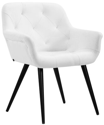 Eetkamerstoel Longfard wit,Kunstleer, Wit