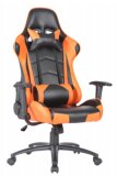 Bureaustoel Meracli zwart/oranje, Zwart