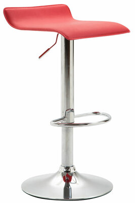 Barkruk Dan V2 Kunstleer rood,chroom, Rood