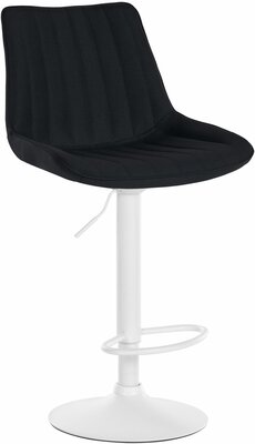 Barkruk Tino Stof zwart,wit, Zwart