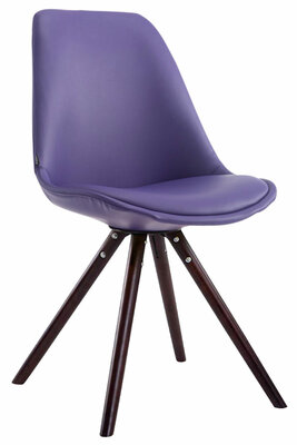 Bezoekersstoel Livil Rond cappuccino,purper, Paars