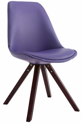 Bezoekersstoel Livil Vierkant cappuccino,purper, Paars