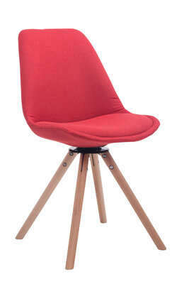 Bezoekerstoel Treyos Draaibaar Stof Rond rood,natura, Rood