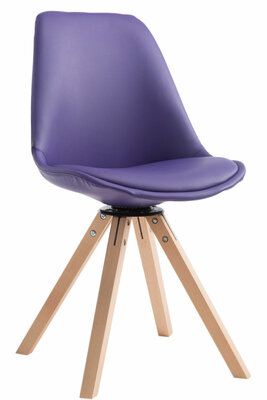 Eetkamerstoel Cilaas Kunstleer natura,purper, Paars