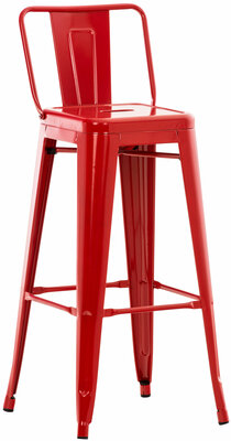 Metaal Barkruk Mosan rood, Rood
