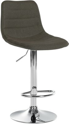 Lix Barkruk - Stof Taupe,chroom