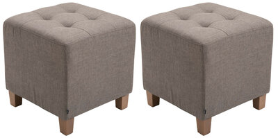 Set van 2 hockers Phoraa Taupe