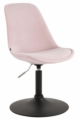 Eetkamerstoel Miverack Fluweel roze,zwart,