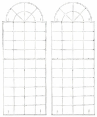 Set van 2 Vavi trellis antiek/wit, Wit