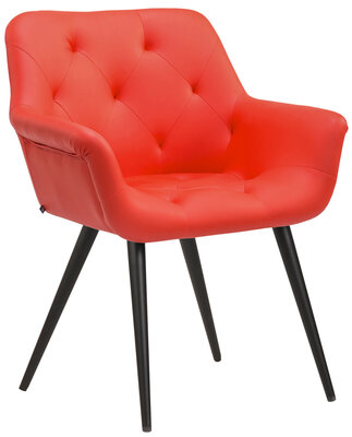 Eetkamerstoel Longfard rood,Kunstleer, Rood