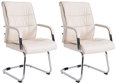2er Set Besucherstühle Seevirt, Creme