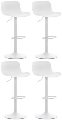 Set van 4 barkrukken Ilmidi Kunststof wit, Wit