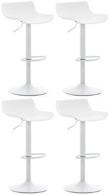 Set van 4 barkrukken Oviera wit, Wit