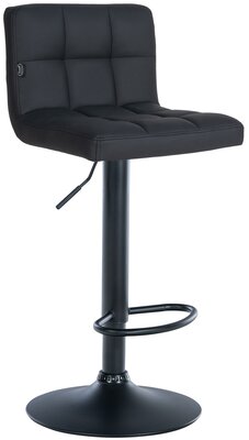 Barstoel Fine Kunstleer zwart, Zwart