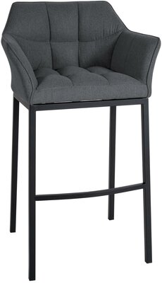 Barstoel Domasa B Filz met 4-poots frame, Grijs