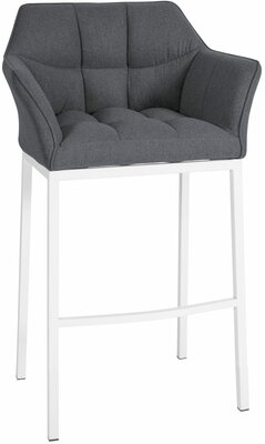 Barstoel Domasa W Vilt met 4-poots frame, Grijs