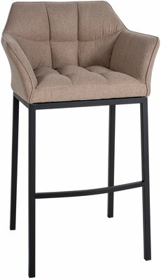 Barstoel Domasa B Vilt met 4-poots frame, Taupe