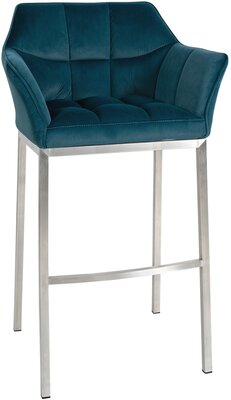 Barstoel Demosa A Samt met 4-poots frame, Groen