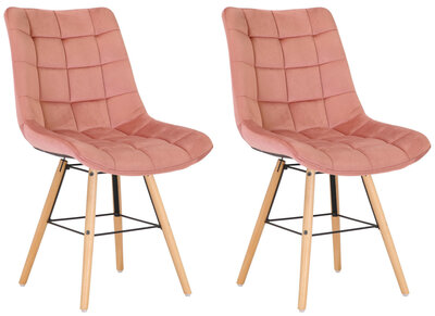 2-delige set stoelen Line fluweel,