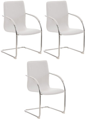 3-delige set stoelen Maline, Wit