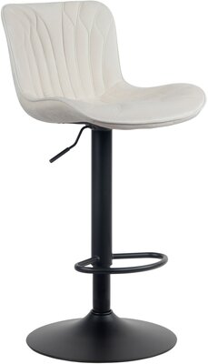 Barstoel Lunis Fluweel, Creme