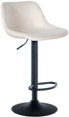 Barstoel Lift Fluweel, Creme