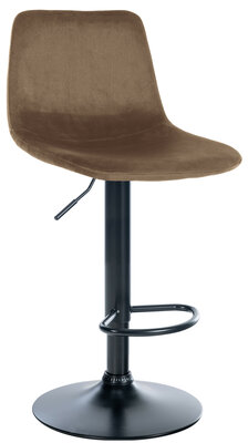 Barstoel Dovi Fluweel Zwart, Bruin