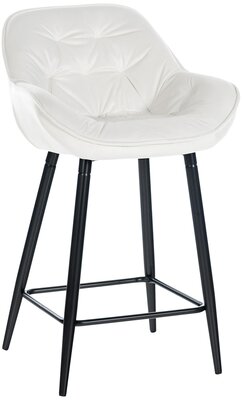 Barstoel Gobsin 76 Fluweel, Creme