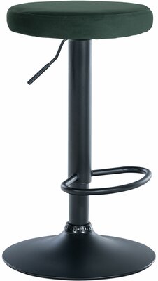 Barstoel Pento Fluweel zwart, Groen