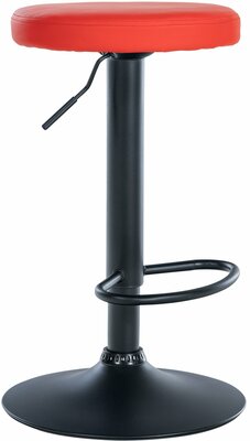 Barstoel Pento Kunstleer zwart, Rood