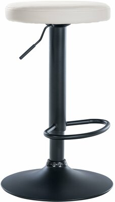 Barstoel Pento Kunstleer zwart, Wit