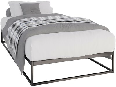 Metalen bed Scili 200x100x25 cm, Zwart