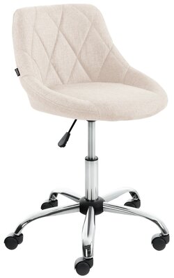 Arbeitshocker Lozia Stoff, Creme