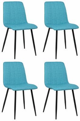 4-delige set stoelen Dojin stof,