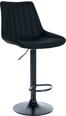 Barstoel Tino Kunstleer zwart, Zwart