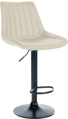 Barstoel Tino Kunstleer zwart, Creme