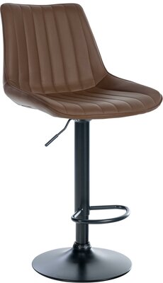 Barstoel Tino Kunstleer zwart, Bruin
