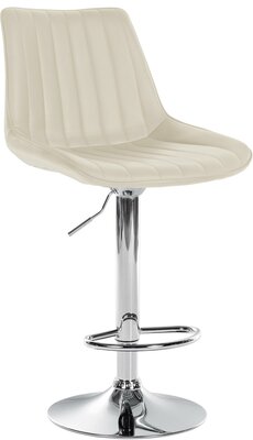 Barstoel Tino Kunstleer chroom, Creme