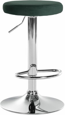 Barstoel Pento Fluweel chroom, Groen