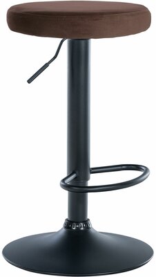Barstoel Pento Fluweel zwart, Bruin