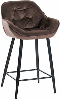 Barstoel Gobsin 76 Fluweel, Bruin