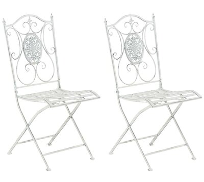 2-delige set stoelen Sebill, Wit